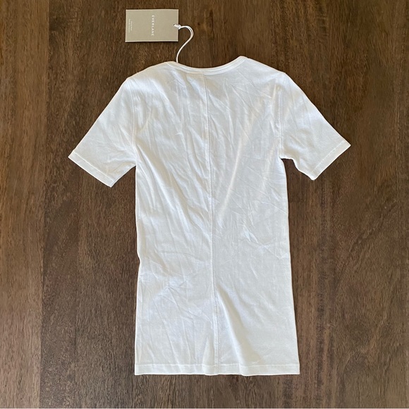 Everlane The Pima Micro-Rib Crew Tee in White NWT - Picture 6 of 7